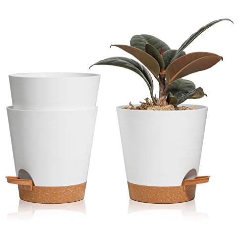 T4U Self-Watering Flower Pots Set of 3 Cover