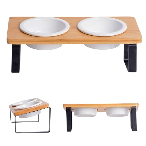 Gamelles pour petits chiens chiots et chats avec bol d'eau ergonomique