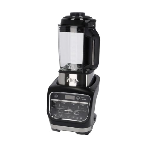 Ninja Blender & Soup Maker Cuiseur et mixeur à Soupe [HB150EU] Auto-iQ , Élément Chauffant intégré, Verseuse en verre, Facile à nettoyer, 1,7 L, 1 000 W, Noir