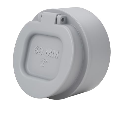 Image of PVC Drain Backflow Valve 63mm (2Inch), Anti Rats Cockroaches, Snakes Backflow Strainer [Drain Cap /Drain Cover /Hose Non Return Water Valve for PVC pipe Fitting