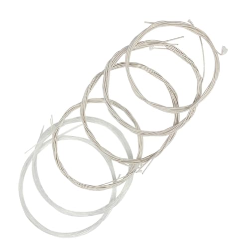 Abaodam Metal String 1 Set Nylon Strings for Bright Sound Nylon Silver-copper Alloy Coated Constructi
