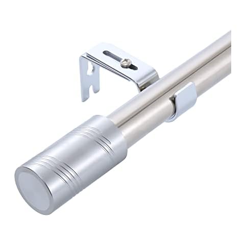 Silver Curtain Poles for Eyelet Curtains Cover