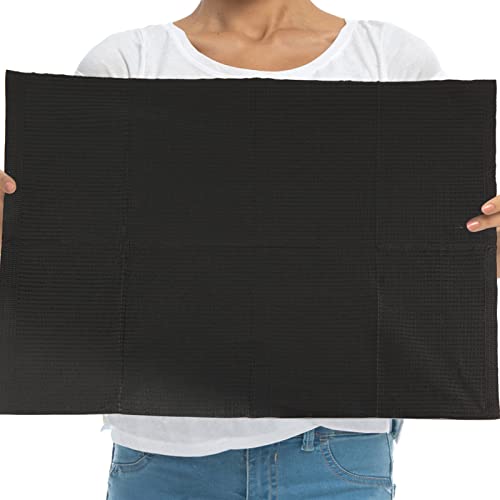 Disposable Dental Bibs 125Pcs Tattoo Table Covers Waterproof Tattoo Bibs Tray Covers Patient Bibs Dental Tattoo Piercing Bib Underpads Tablecloth Tattoo Supply Sheets 13" X 18" Black #TOP3