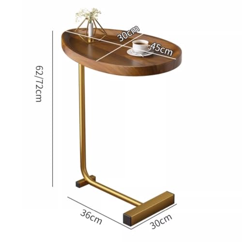 Table d'appoint salon taille L : petite table de canapé en bois pour rangement