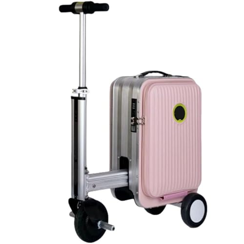 Patinete de equipaje con mango telescópico, batería extraíble, puerto USB, bloqueo TSA para adultos, ideal para viajes al aeropuerto