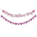 Happy Mother's Day Decorations Banner with Heart...