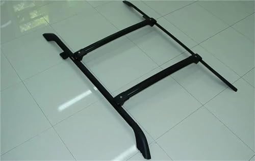 Barras transversales de aluminio negro carga estable para techo Freelander 2 LR2 3