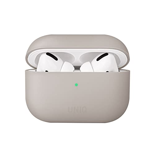 UNIQ Lino - Protection Hybride Double Couche en Silicone Liquid Premium pour AirPods Pro (Beige)