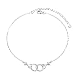 Anklet for Women S925 Sterling Silver Handcuffs Adjustable Plus Foot Plus Ankle Bracelet Jewelry