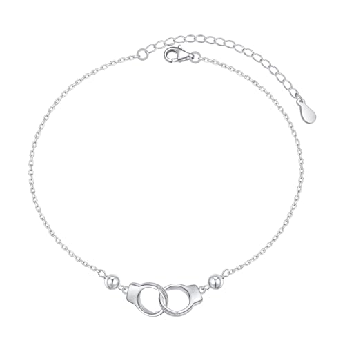 Anklet for Women S925 Sterling Silver Handcuffs Adjustable Plus Foot Plus Ankle Bracelet Jewelry