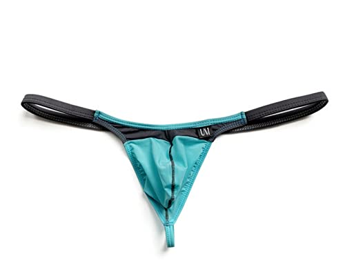 Men's Comfort Thong Thin Ice Silk Underwear Low Waist Elastic T Pants(6Pairs)2