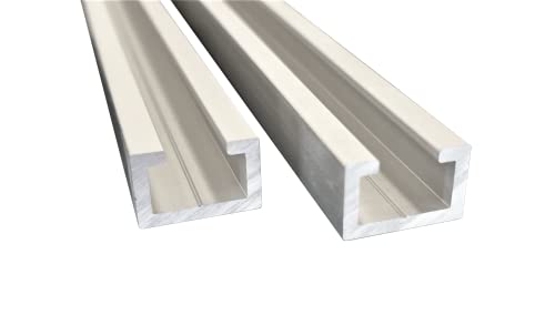 Alutec Aluminium C-Profil 17x11mm passend für M8 Schraube eloxiert T Nutschiene (2St. 1m)
