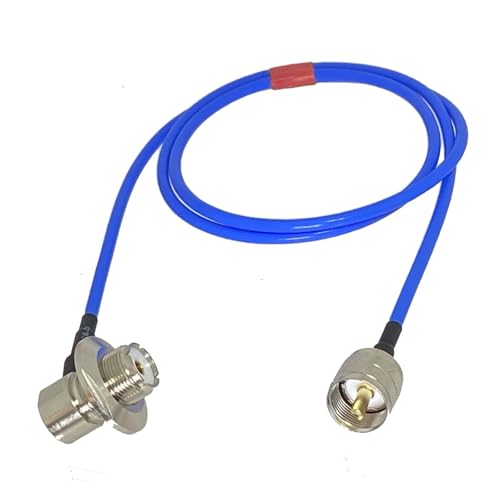Câble RG402 UHF mâle vers femelle SO239 coudé 6M pour éviter la torsion des fiches RF