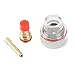 HilBeliFU WP Torch Glass Cup Kit, 2.4mm Copper Gas Lens Collet Glass Cup Set with Washer and Loop, High Heat WP Glass Welding Cup Kit for WP-17/18/26 Argon Arc Welding Torch