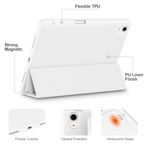 Image of Akkerds for iPad Air 11 Inch Case M4 /M3 /M2, Air 5th /4th Gen 10.9, White