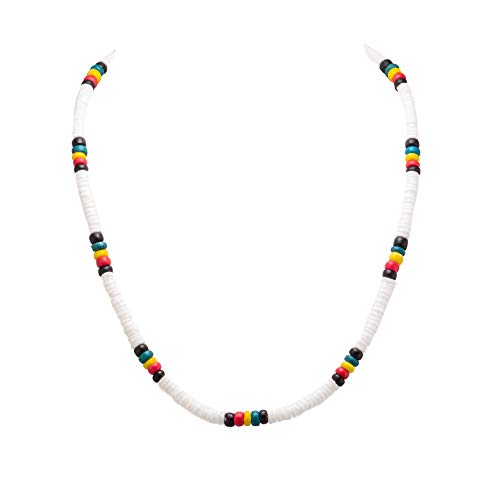 BlueRica Puka Shell and Coconut Shell Beads Necklace and Anklet, Rasta Jewelry Set2