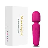 KINGWAND Handheld Personal Mini Massager Tool– Waterproof, USB Rechargeable, 10 Vibration - Perfect on Back Legs Hand Pains and Sports Recovery(Rose red)