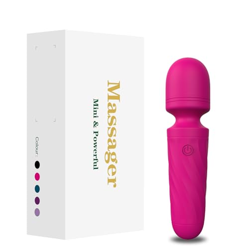KINGWAND Mini Massager Wand-Waterproof 10 Vibration(Rose red)