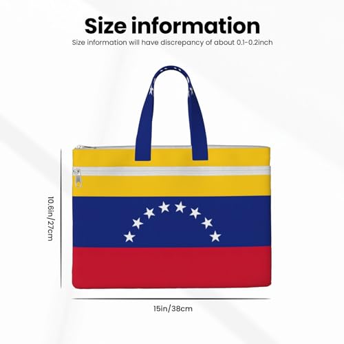 Flag Of Venezuela Canvas Document Bag Briefcase For Professionals And Executives4