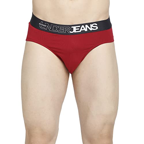 Image of Underjeans Men's Cotton Blend Regular Fit Solid Brief