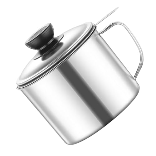 SHOWERORO Tanque Del Filtro De Aceite Recipiente Para Grasa De Tocino Gran Capacidad Separador De Aceite De Acero Inoxidable Para Cocina Hogar y Camping