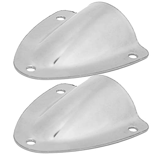 Tissting 2 Stück Clamshell Ven, Solar Kabeldurchführung Polierter Edelstahl Kabelentlüftungsabdeckung Kabeldurchführung Schutzabdeckung Hardware für Marine Yacht Boot