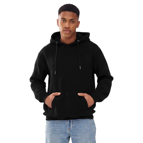Avalon Wear Unisex Adult Fleece Hoodies - Breathable Pullover Hooded Sweatshirt for Men, Black
