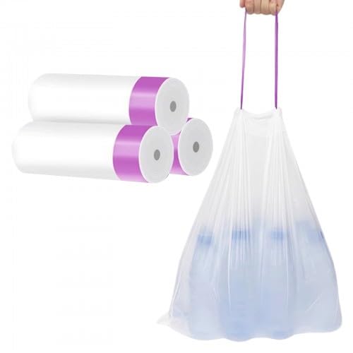 取っ手付きゴミ袋 、ゴミ袋 ひも付き ごみ袋袋 消臭バッグ 、ゴミ袋 約10L ひも付き 紐付き 51枚入 横45cm×縦50cm ごみ袋 ロール 家庭用 事務所ゴミ箱