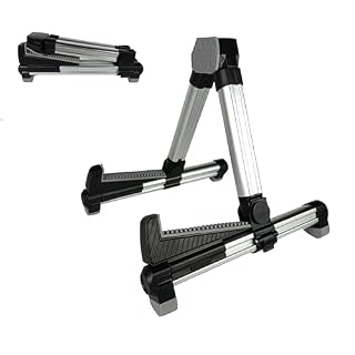 Adjustable, Portable Folding Univerial A-Frame Guitar Stand for Acoustic, Classical, Electric Guitars, Bass, Ukulele, Banjo - Les Beatles, Paul McCartney, John Lennon, RIngo Starr, George Harrison