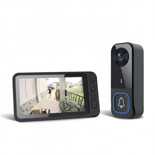 Doorbell Camera Wireless No Subscription, Video Doorbell with 4.5