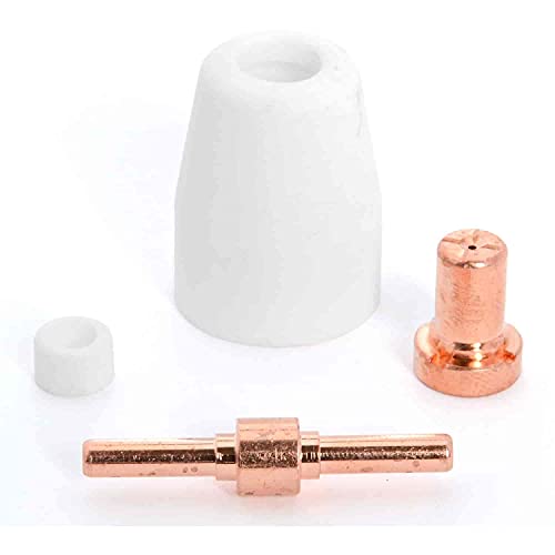 JEGS Replacement Parts For Plasma Cutter Part Number 555-81545 | Includes (1) Electrode (1) Diffuser, (1) Cutting Tip, And (1) Ceramic Protector