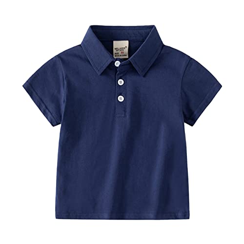 Cute Clothes for Girls Baby and Toddler Boys Classic Short Sleeve Polo Shirt Summer Solid Color Dress