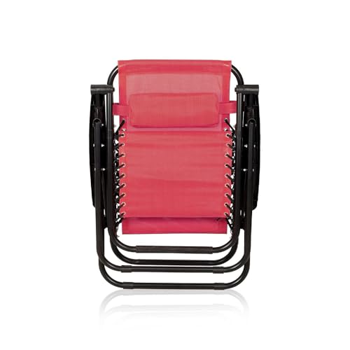 Image of ginoya brothers Stainless Steel Recliner Sleeping Chair With Adjustable & Foldable Legs For Beach, Home Lounging, Camping Outdoor Activity (Orange)
