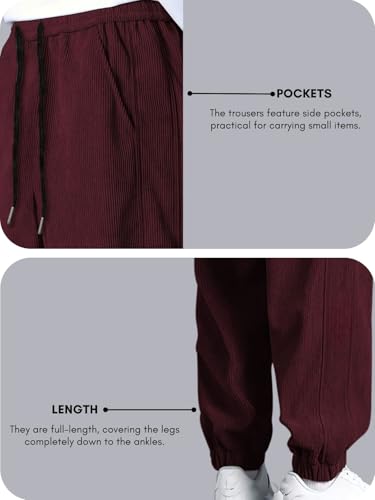 Image of GRECIILOOKS Men's Cotton Cargo Track Pants - Loose Fit Joggers for Men | Korean Style Travel & Lounge Wear with Pockets (Available in Plus Size)