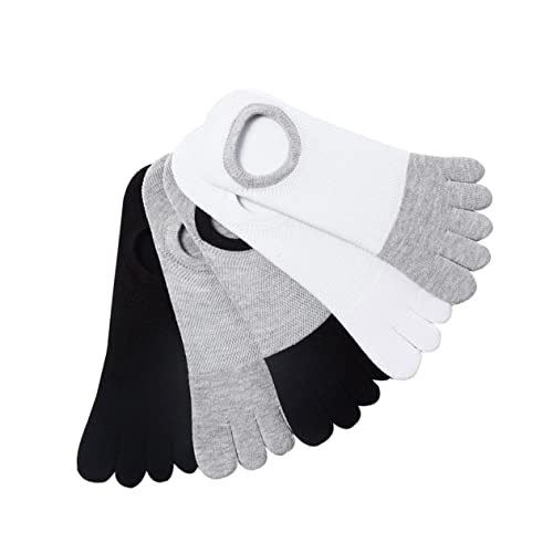 Ushobe 5 Pairs Mesh Five Toe Socks Men's Low Cut Socks Men Loafers Mens Colored Socks Men S Athletic Socks Women S Casual Socks Men Cotton Socks No Show Men Sock Male Low Cut Socks Sports #TOP16