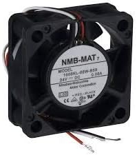 NMB Technologies1606KL-05W-B59-L00 DC Fans DC Tubeaxial Fan, 40x15mm, 24VDC, 8.1CFM, Rib, Ball Bearing, 3 Wire Leads, Locked Rotor Sensor