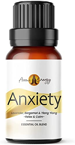 Anxiety Life Essential Oil 10ml | Lavender, Bergamot & Ylang Ylang Pure & Natural Essential Oils | Aromatherapy Home Diffuser, Oil Burner, Massage, Candle Making, Bath