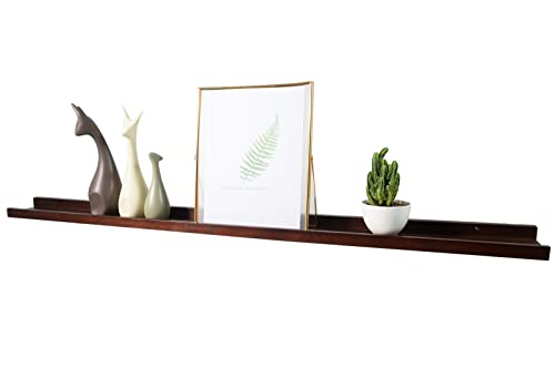 Long Floating Shelf 48 Inch Natural Wood Shelves for Bedroom,