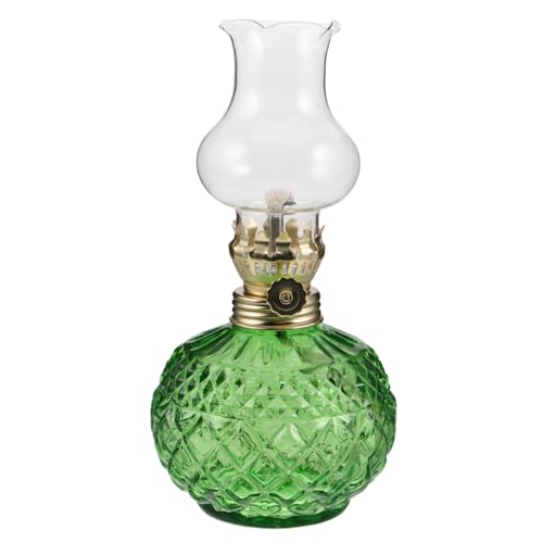 Cabilock Klassische Petroleumlampe Für Den Innenbereich, Dekorative Vintage-öllampe Mit Glaskamin, Verstellbare Flamme Für Esszimmer Und...