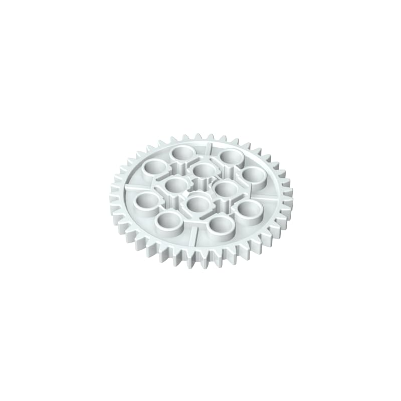 3649 Gear Technic Gear 40 Tooth 10 Pieces GDS-1099 Compatible with Lego Building Blocks Color:Milky White