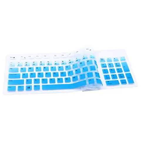 JuYuish Keyboard Skin Compatible with Dell Inspiron AIO 3670/3477, Dell Inspiron 27 7000 7700 7790, Dell Inspiron 24 5000 5400 5490 All-in-One Keyboard, Optiplex 3240 5460 7450 7050 - Gradient Blue Cover