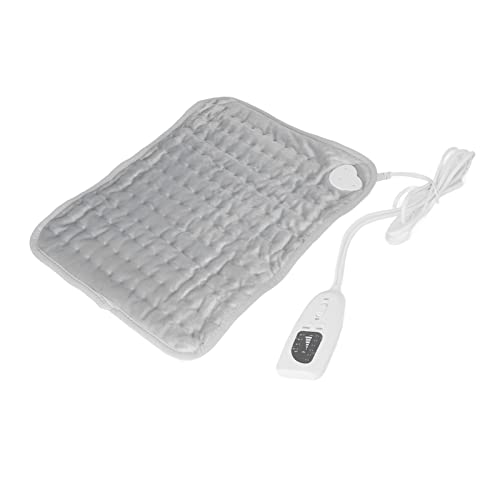 Electric Heating Pad, Smart Timing Fast Heating Back Heating Pad 6 Temperature Mode Warm Pad Hot Pad for Neck, Arms, Abdomen, Moist Heated Pad for Legs and Knee (US Plug 110V)