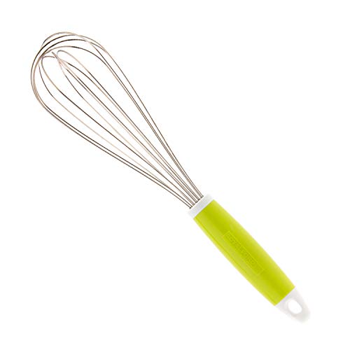 RoyalFord Stainless Steel Balloon Whisk with Plastic Handle - Egg Frother Milk Beater Kitchen Utensil for Blending Whisking Beating Mixing Whipping & Stirring - 10 inch.