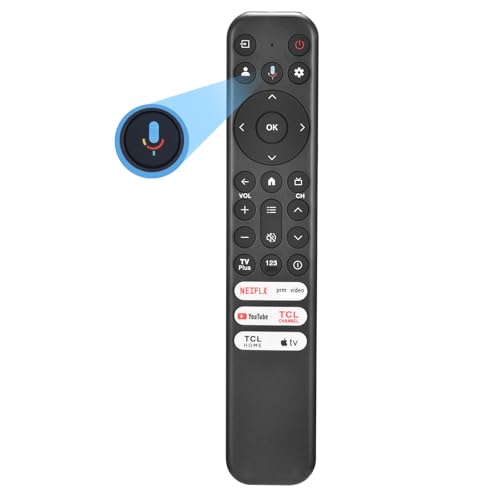 for TCL Google TV Remote RC813 for Voice Replacement Control for Android Mini-LED QLED 4K UHD Smart Television with 6 Shortcut Buttons for NEIFLX/Prime/YouTube/TCL/Apple TV Buttons