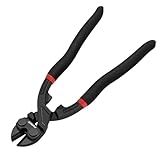 PURUS 8-Inch Mini Bolt Cutter, 20° Angled Head, Heavy Duty Wires Screws Nails Flush Cutter, Ergonomic Handle, High Leverage