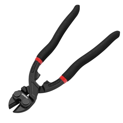 PURUS 8-Inch Mini Bolt Cutters High Leverage 20 Angled Head Diagonal Cutting Pliers CR-V Steel Tool for Cutting Nails Small Bolts and Wires