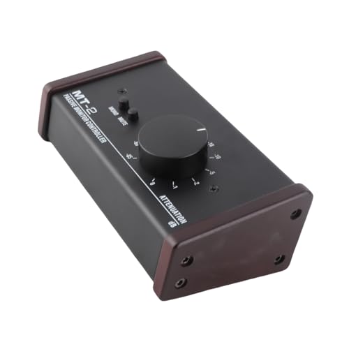 Controlador pasivo de monitores, control de estudio con gran perilla, control de volumen con función de silencio, entradas y salidas XLR y 3.5 mm, atenuación precisa para altavoces activos miniatura 4