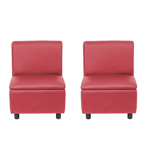 Image of FDP Kid Comfort Collective Modular Armless Chairs, 2-Pack - Red