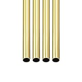 DTGN 7.5mm x 0.2mm x 300mm(ADxWand TxL) Messing Rohr - 4Pack - Gut für Maschine Ausrüstung Basteln Dekorativ Rahmen - Rund Metall Schläuche