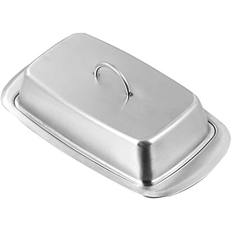 HEMOTON Edelstahl Keramik Butterdose Butterglocke Cover